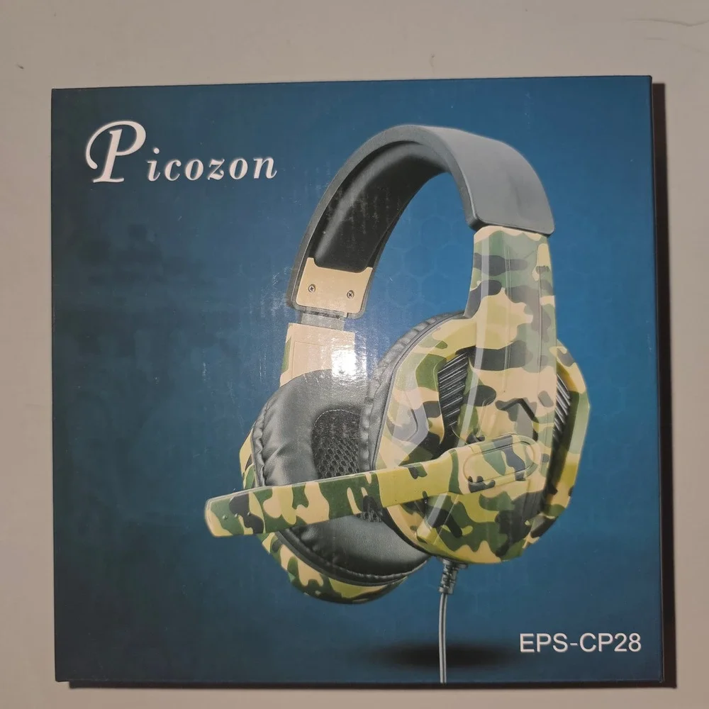 Picozon Gaming Headset Unisex OS Camo New EPS-CP28 Wired Over-Ear Mic